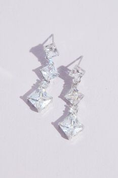 Aretes colgantes en forma de rombo