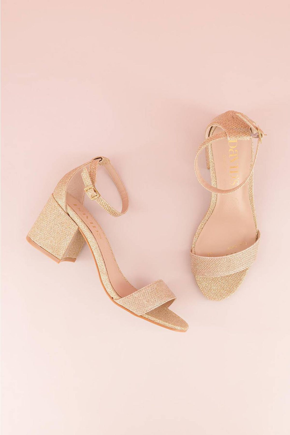 Zapatilla de novia con glitter, ORO, hi-res