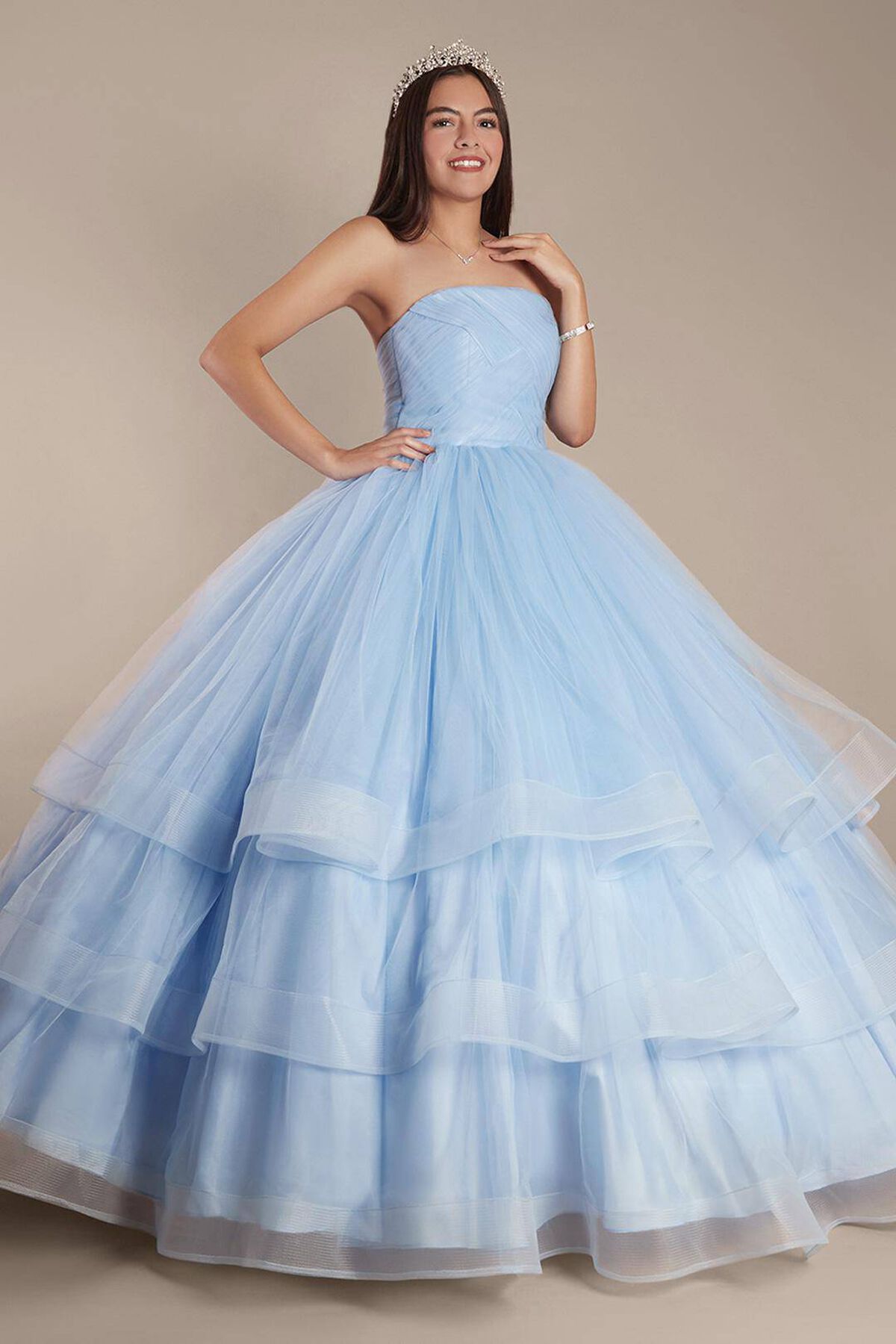 Vestido de quincea&ntilde;era arco&iacute;ris, AZUL CLARO, hi-res
