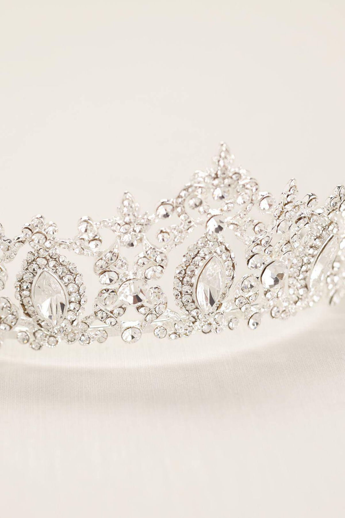 Tiara con cristales, PLATA, hi-res