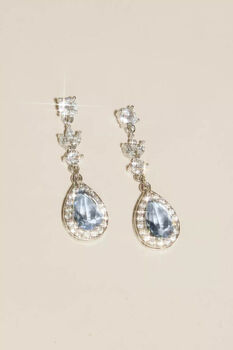 Aretes de gota azul