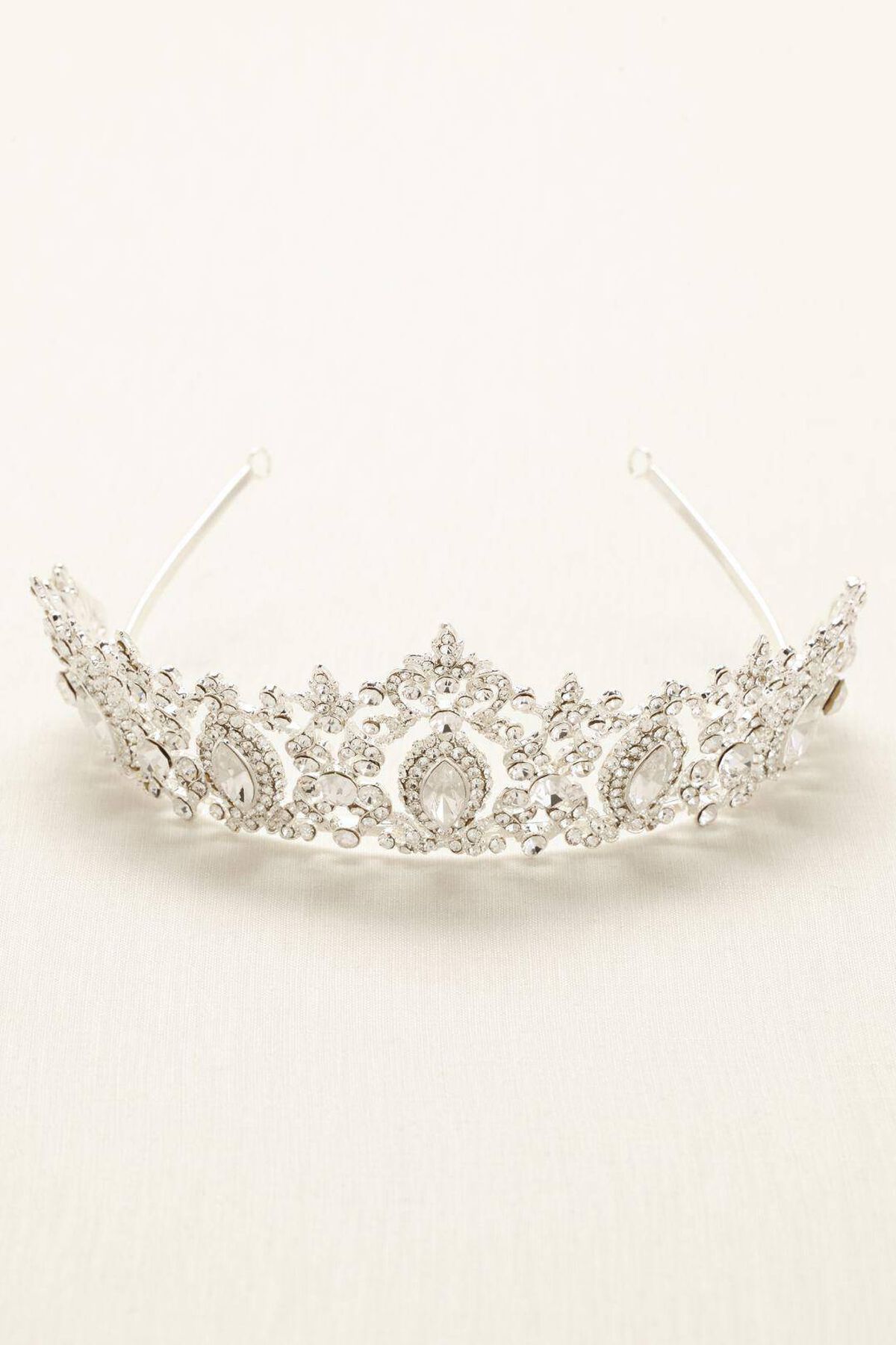 Tiara con cristales, PLATA, hi-res
