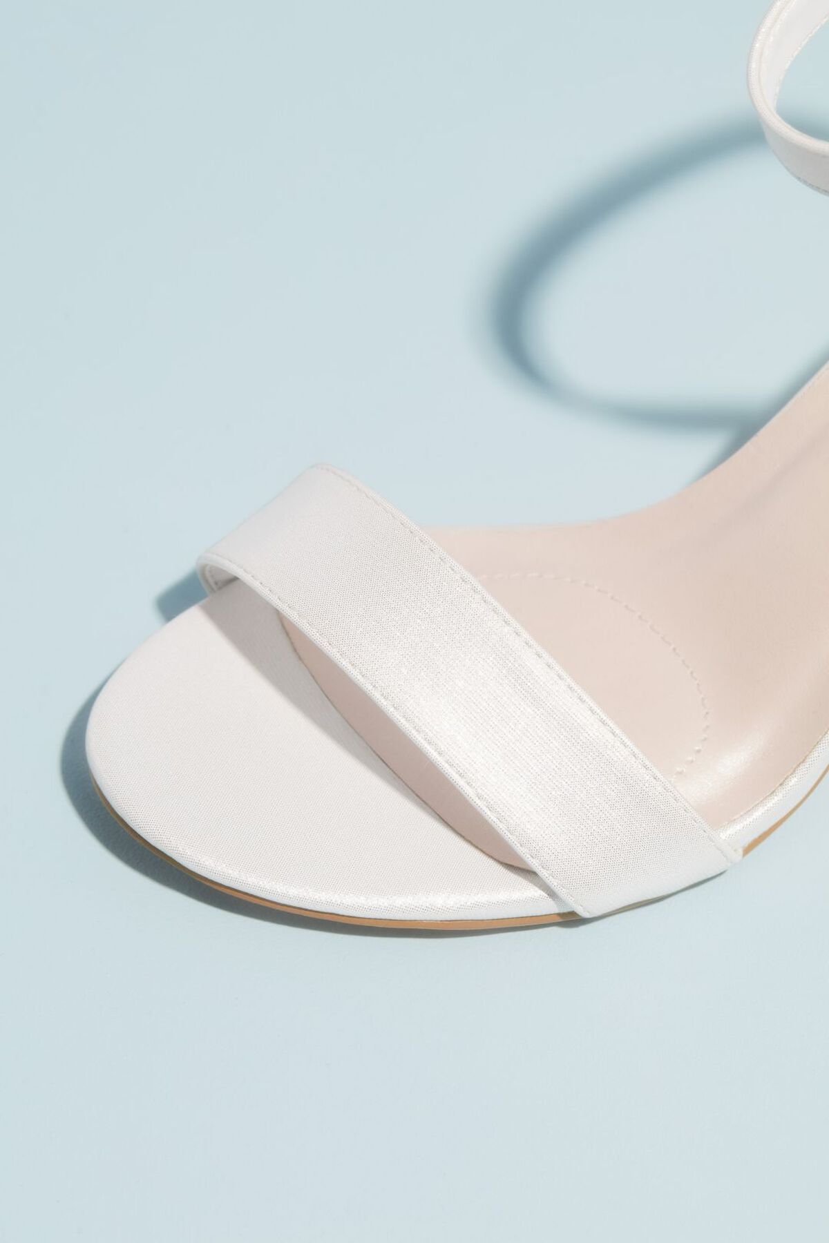Zapatilla de novia de tac&oacute;n ancho con pulsera, BLANCO, hi-res