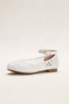 Flats para pajecita con aplicación de encaje