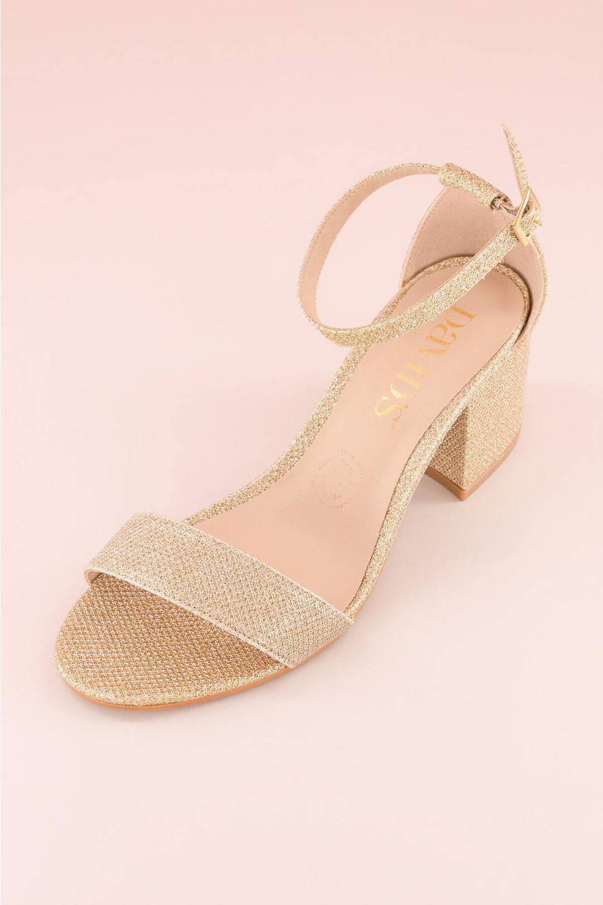 Zapatilla de novia con glitter, ORO, hi-res