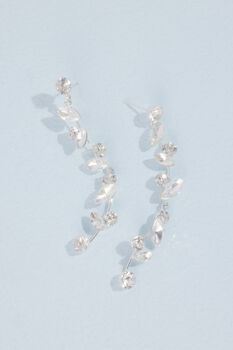 Aretes con cristales en forma de hojas
