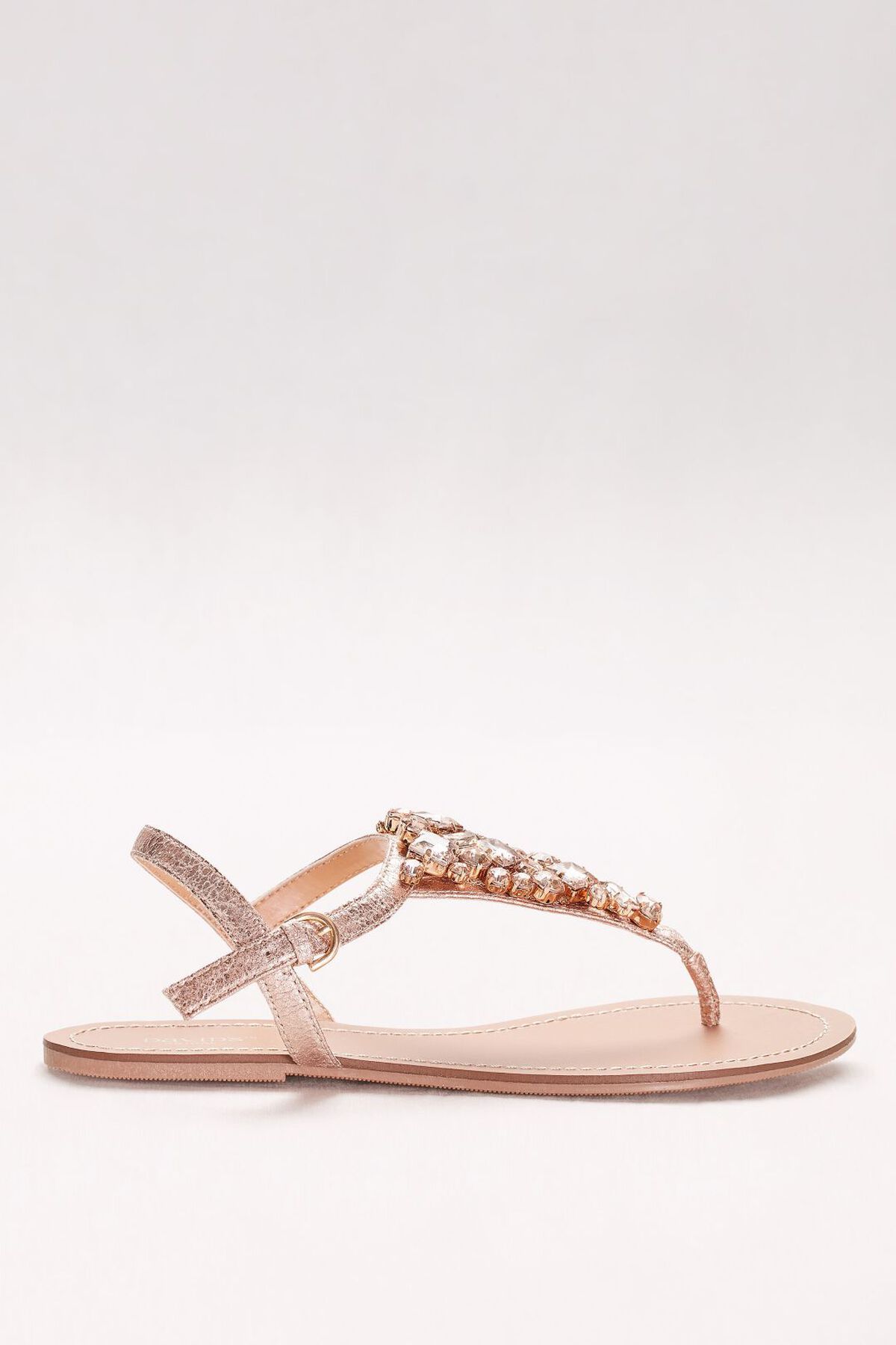 Sandalias con decoraci&oacute;n de pedrer&iacute;a, ROSA ORO, hi-res