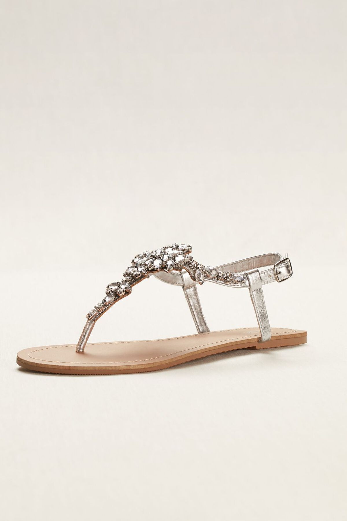 Sandalias con pedrer&iacute;a, PLATA MET&Aacute;LICO, hi-res