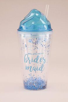 Vaso con diamantina y tapa de helado