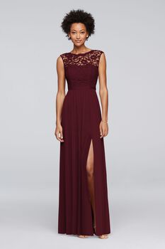 Vestido de dama con abertura en pierna