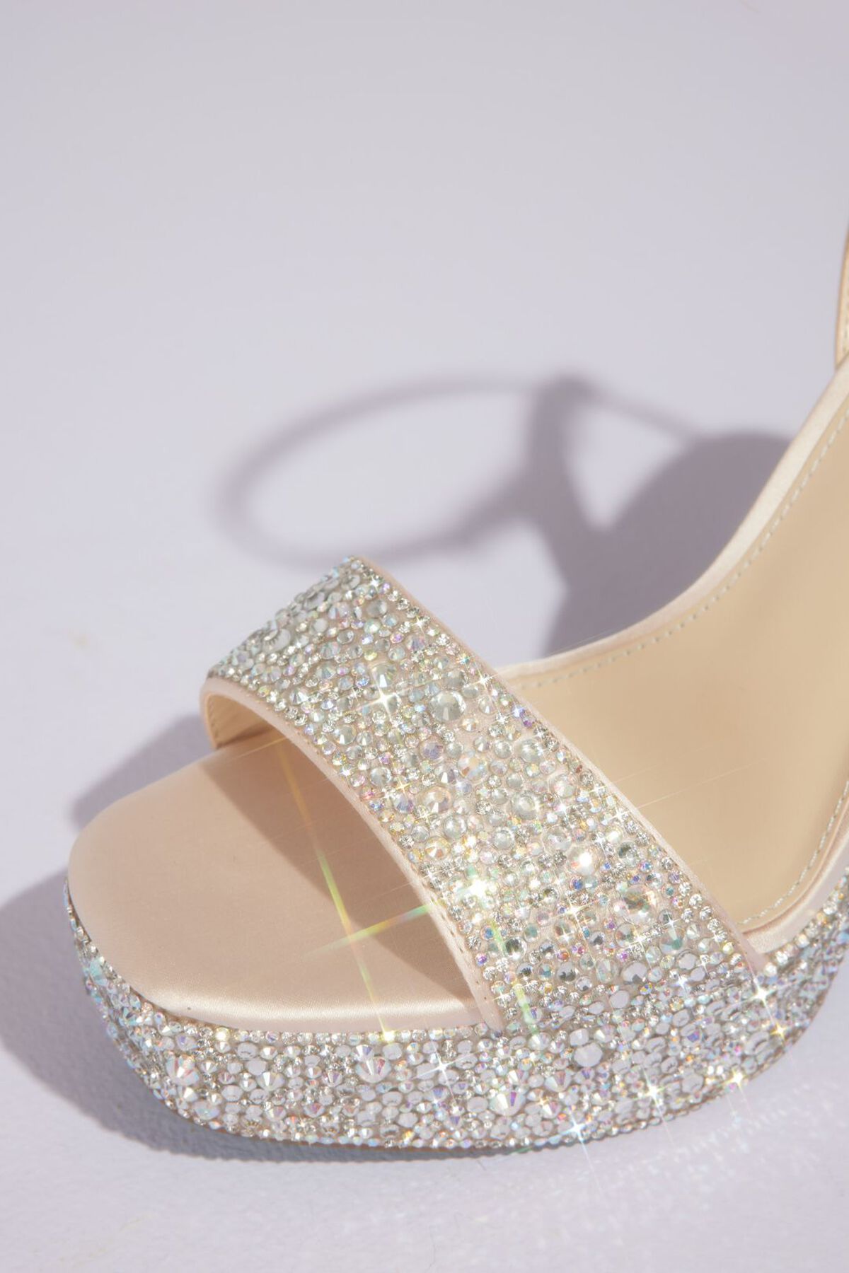 Tacones con plataforma cubiertos de cristales, IVY CHAMPAGNE, hi-res