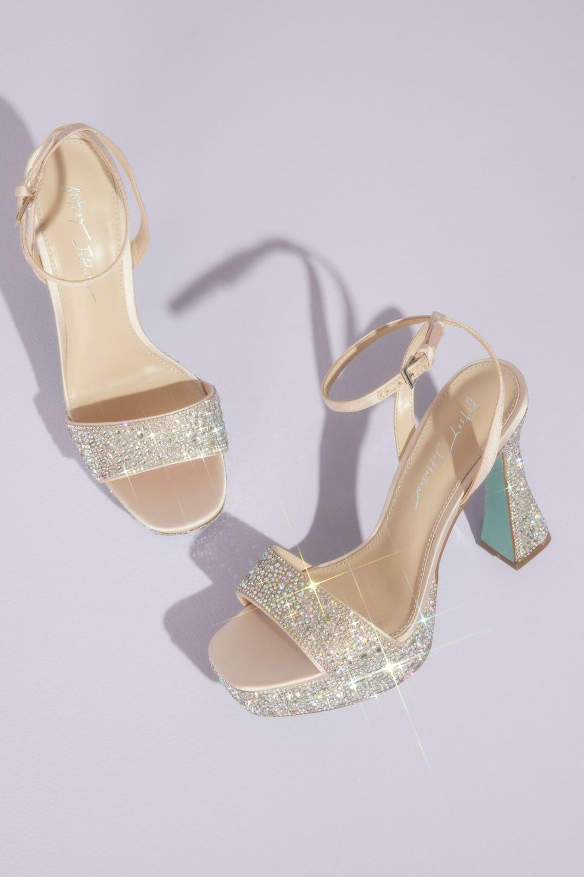 Tacones con plataforma cubiertos de cristales, IVY CHAMPAGNE, hi-res
