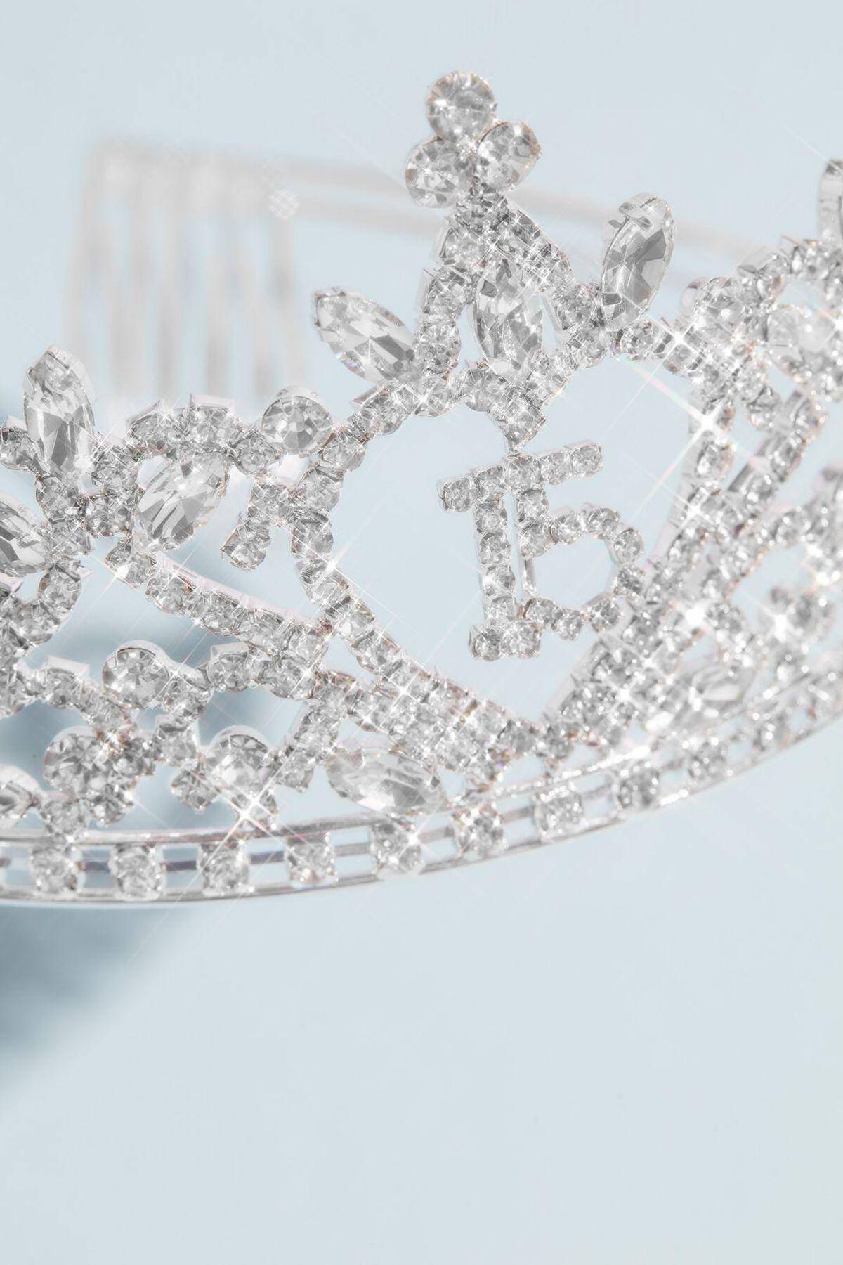 Tiara de quincea&ntilde;era con cristales, PLATA, hi-res
