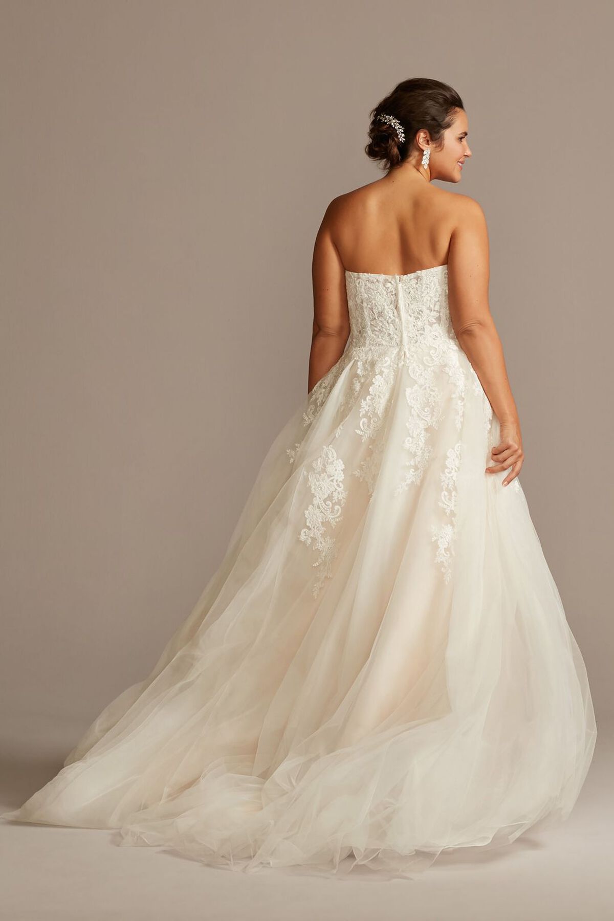 Vestido de novia princesa strapless con varillas en corset, MARFIL CH, hi-res