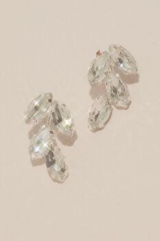 Aretes con hojas de cristales