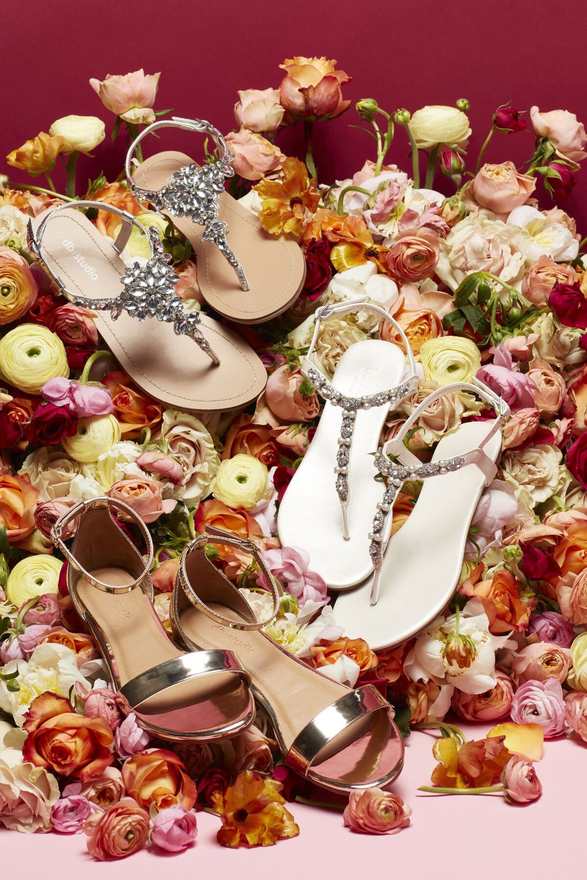 Sandalias con pedrer&iacute;a, PLATA MET&Aacute;LICO, hi-res