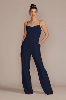 Jumpsuit de dama con escote recto y tirantes delgados
