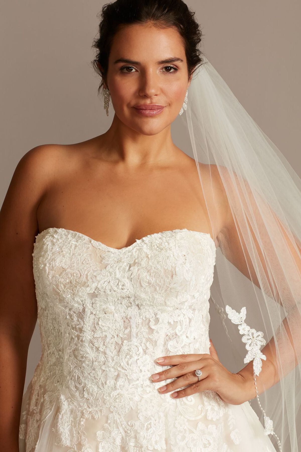 Vestido de novia princesa strapless con varillas en corset, MARFIL CH, hi-res