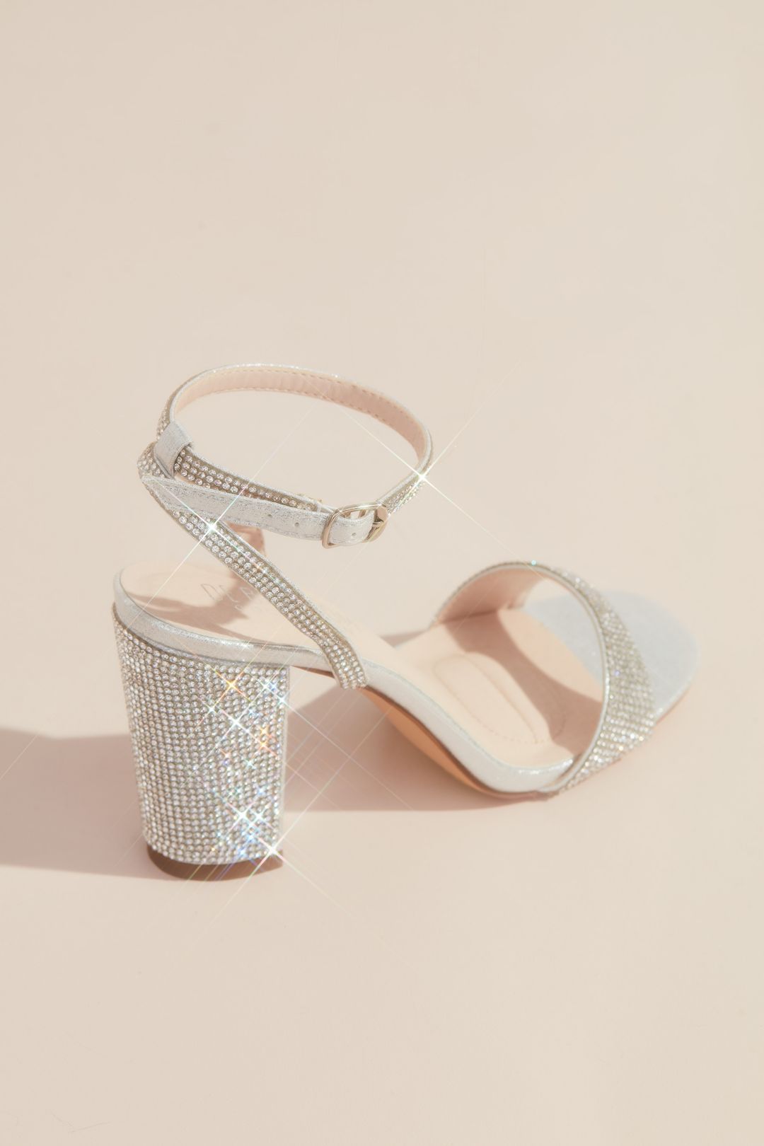 Tacones cuadrados con pedrería, PLATA, hi-res