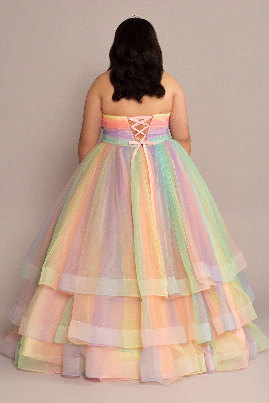 Vestido de quinceañera arcoíris, MULTI, hi-res