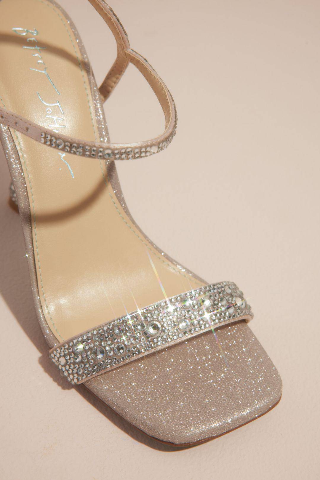 Tacones con punta cuadrada y detalles de cristales, BLUSH, hi-res