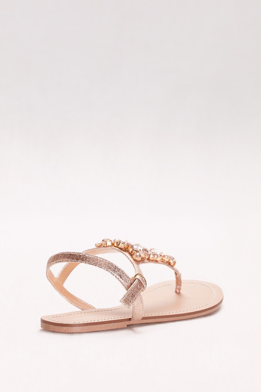 Sandalias con decoración de pedrería, ROSA ORO, hi-res