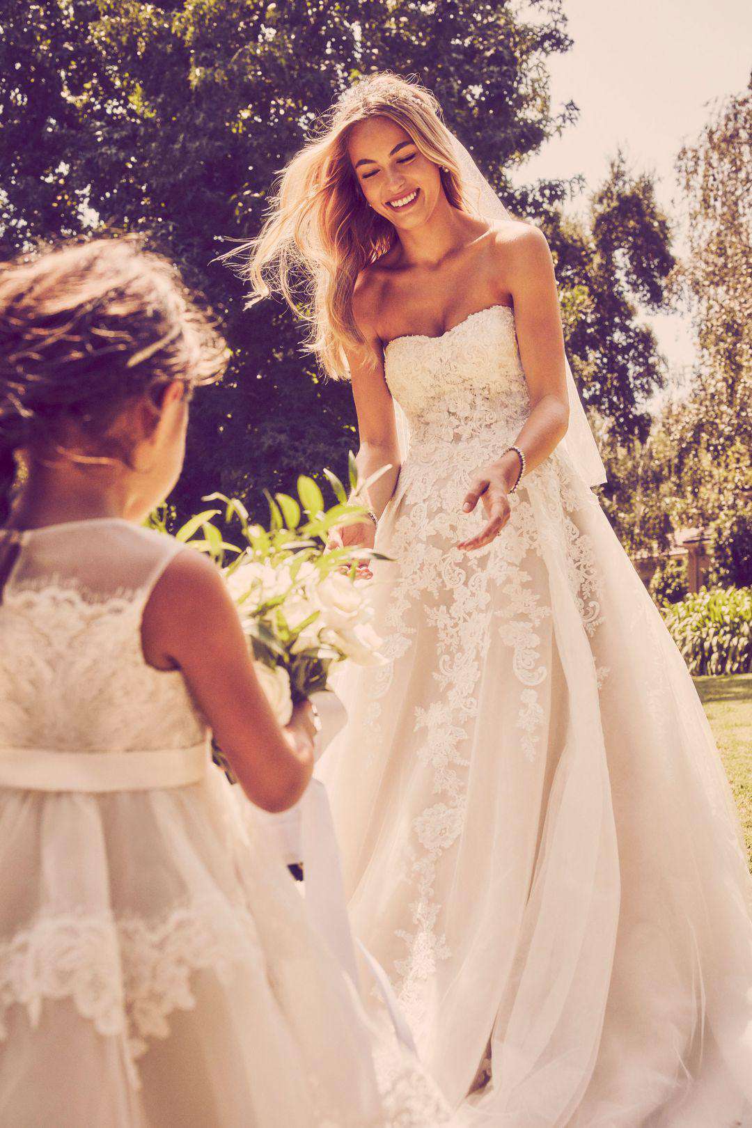 Vestido de novia princesa strapless con varillas en corset, MARFIL CH, hi-res
