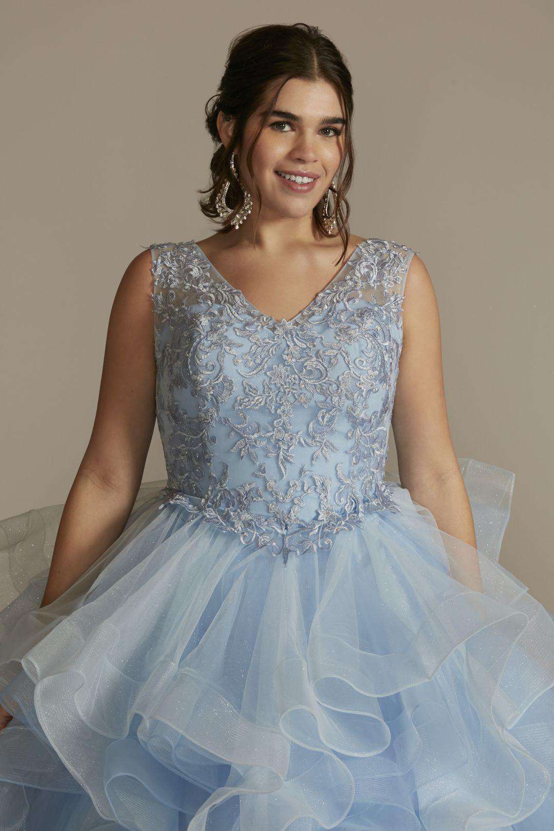 Vestido de quinceañera azul con corset y falda desmontable, CIELO AZUL, hi-res