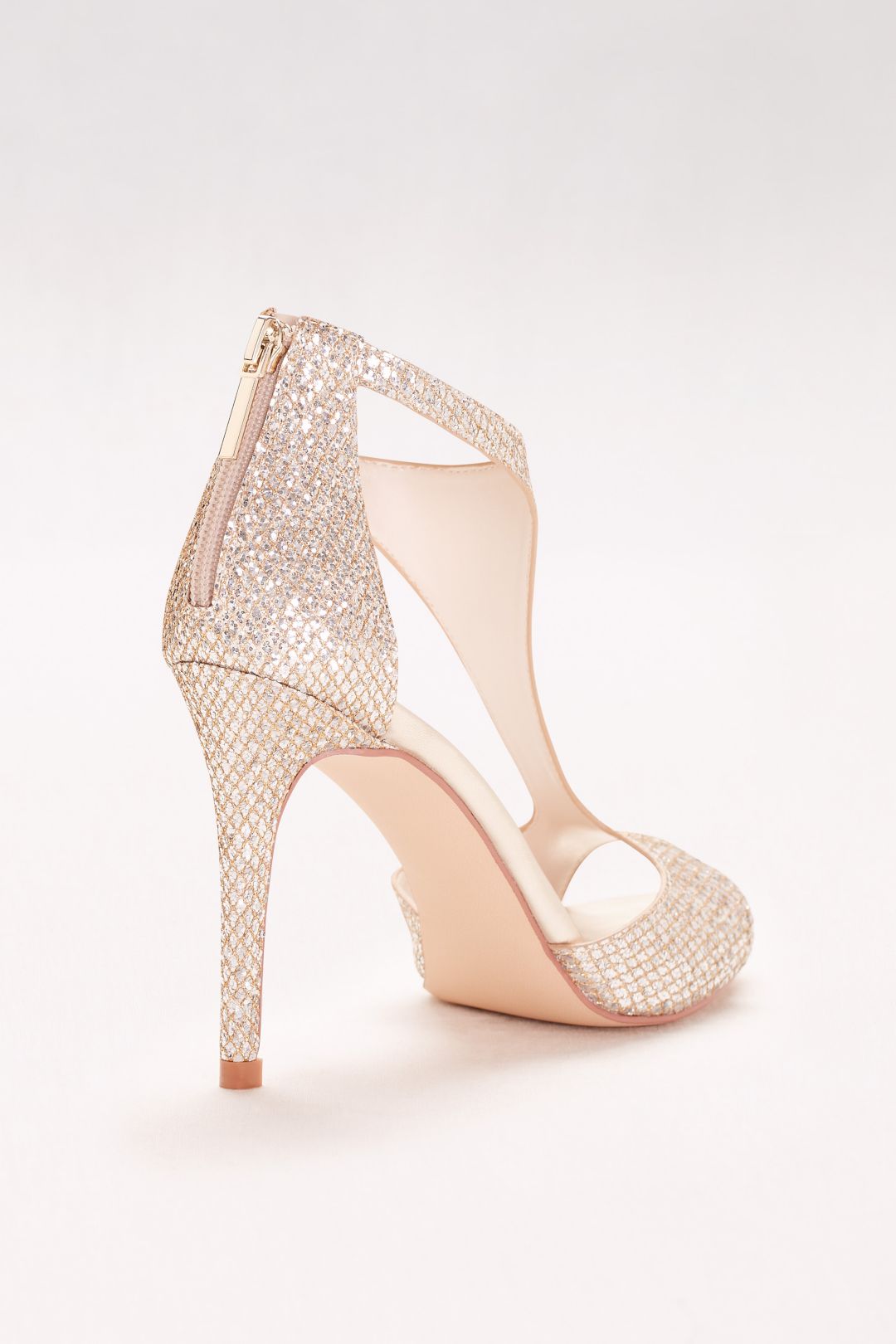 Tacones con brillos y cinta en T, ORO METÁLICO, hi-res