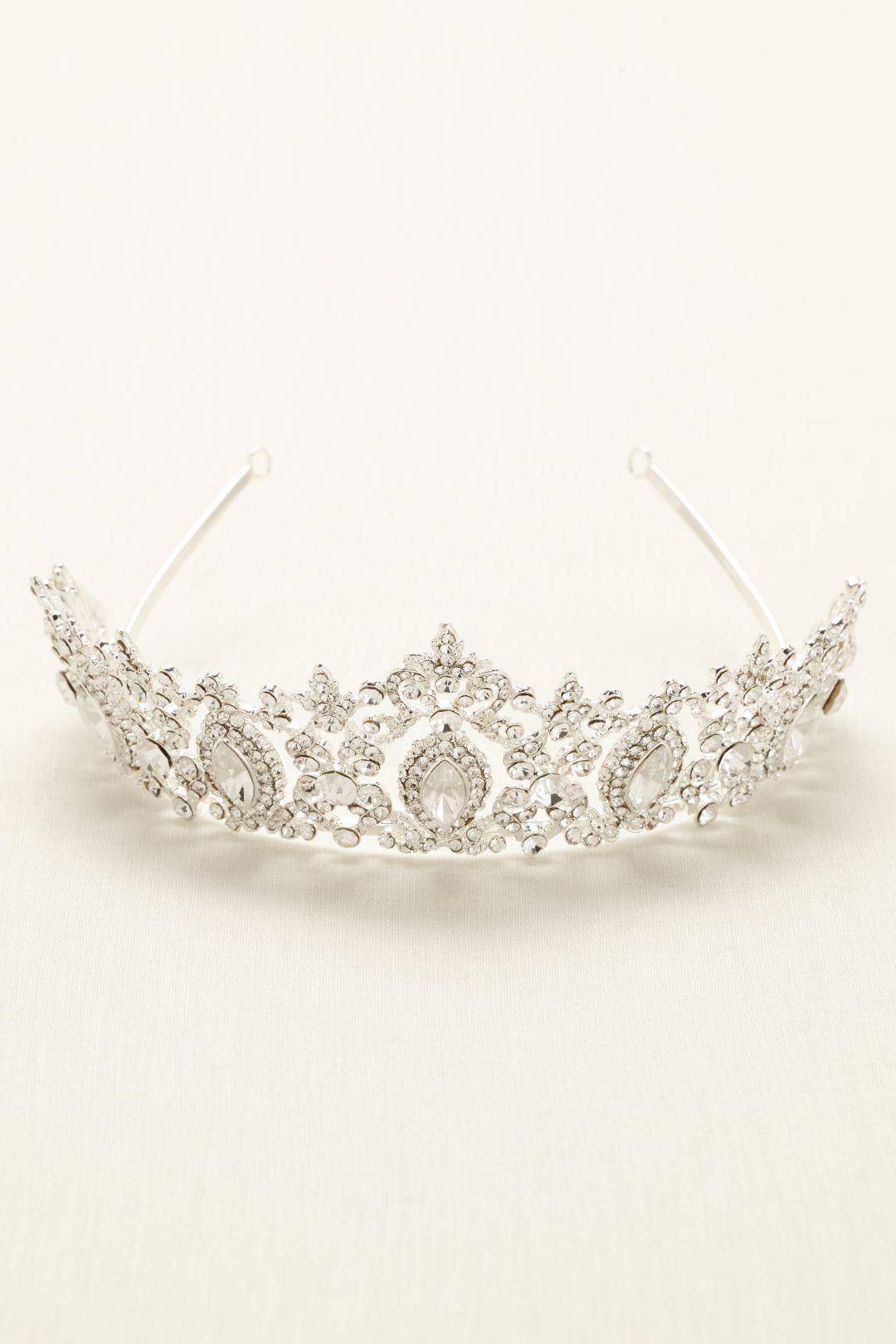Tiara con cristales, PLATA, hi-res