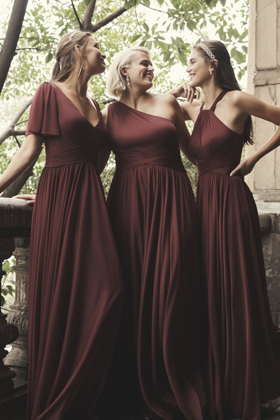 Bridesmaid Damas De Honor En Color Vino Vestidos Para Damas De Honor Color  Burgundy Damas De Boda Color