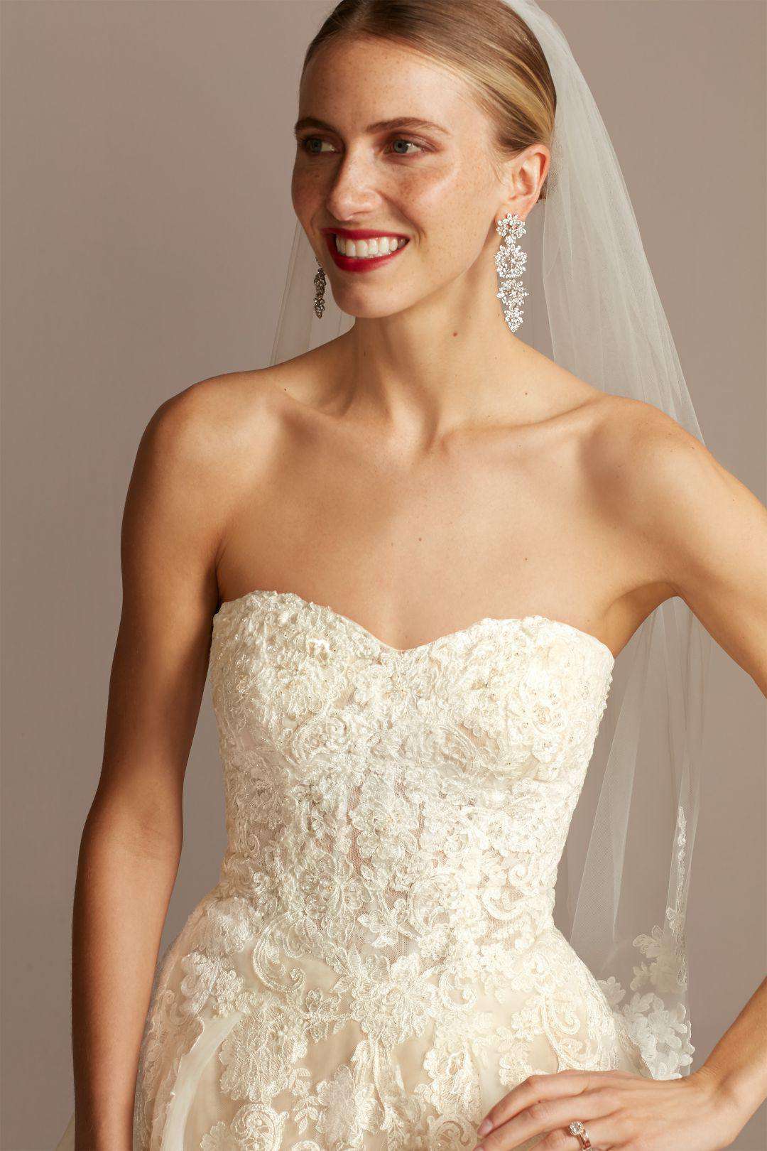 Vestido de novia princesa strapless con varillas en corset, MARFIL CH, hi-res