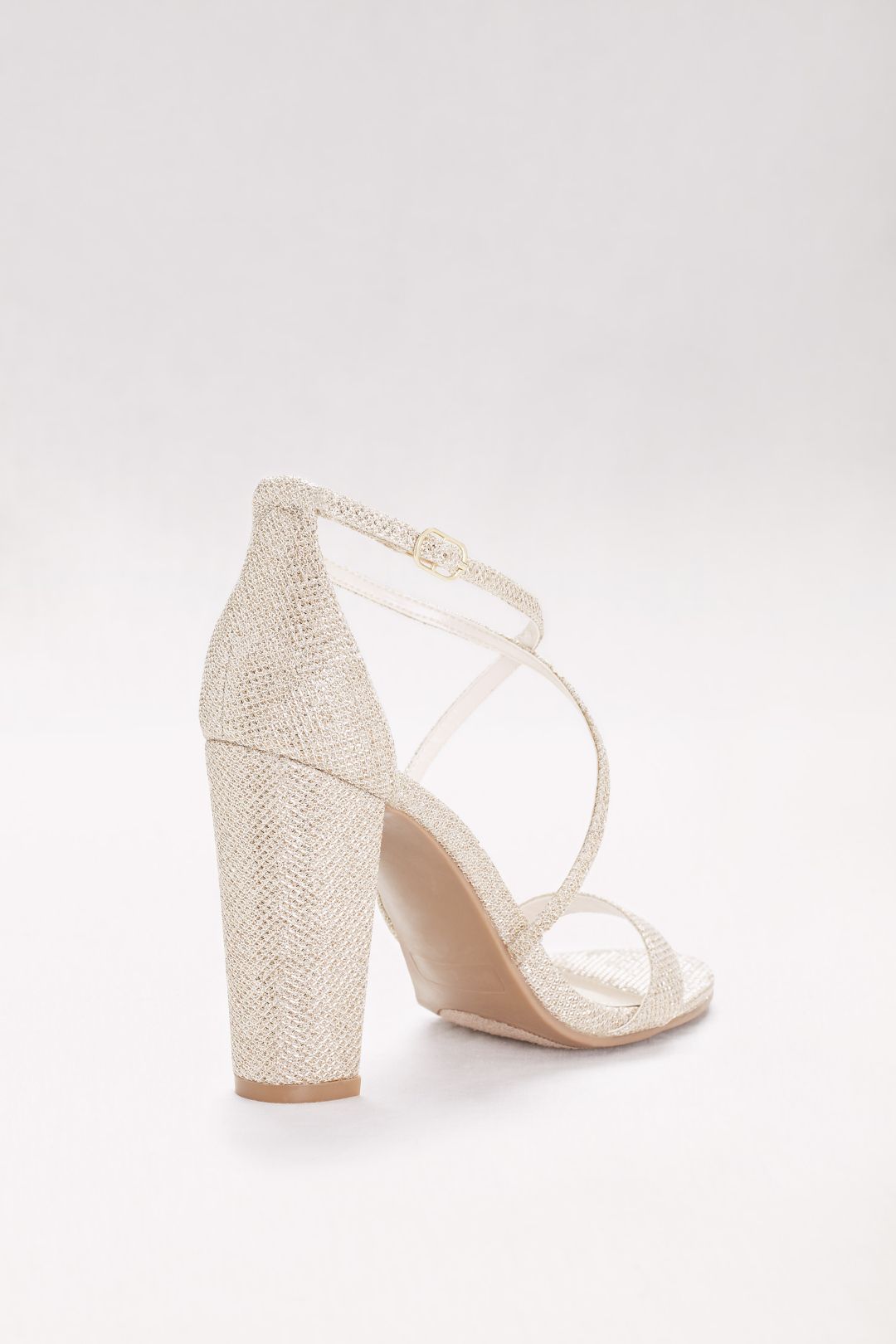 Tacones con dos correas cruzadas, ORO, hi-res