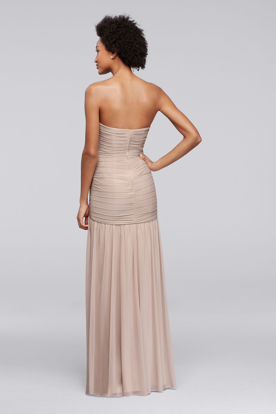 Vestido de dama con corset fruncido hasta cadera, BELLINI, hi-res