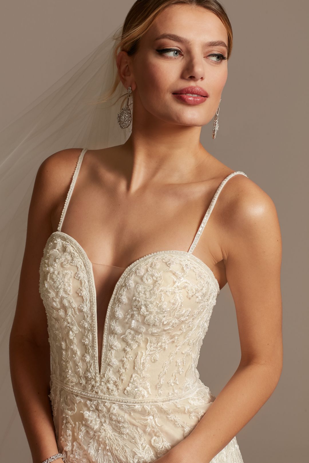 Vestido de novia sirena strapless con escote corazón, MARFIL CH, hi-res