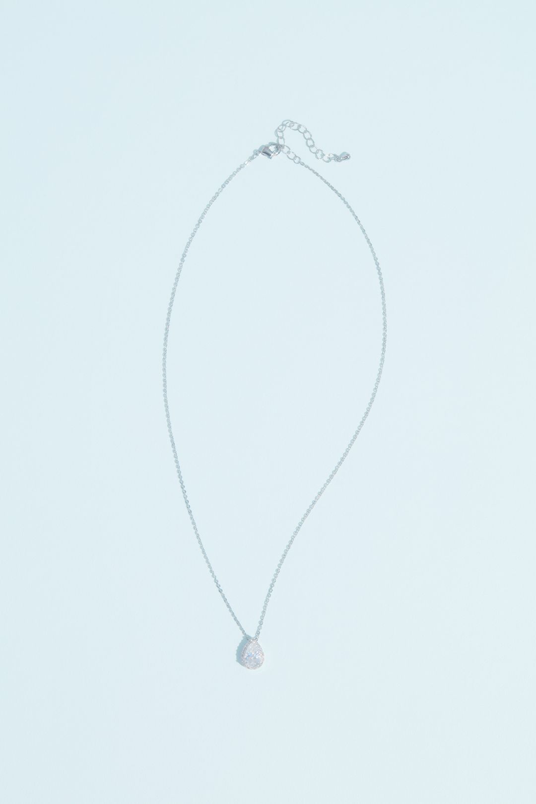 Collar de cristal en forma de gota, PLATA, hi-res