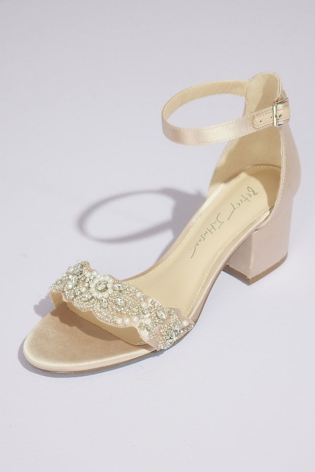 Tacones con correa de satín y cristales, IVY CHAMPAGNE, hi-res