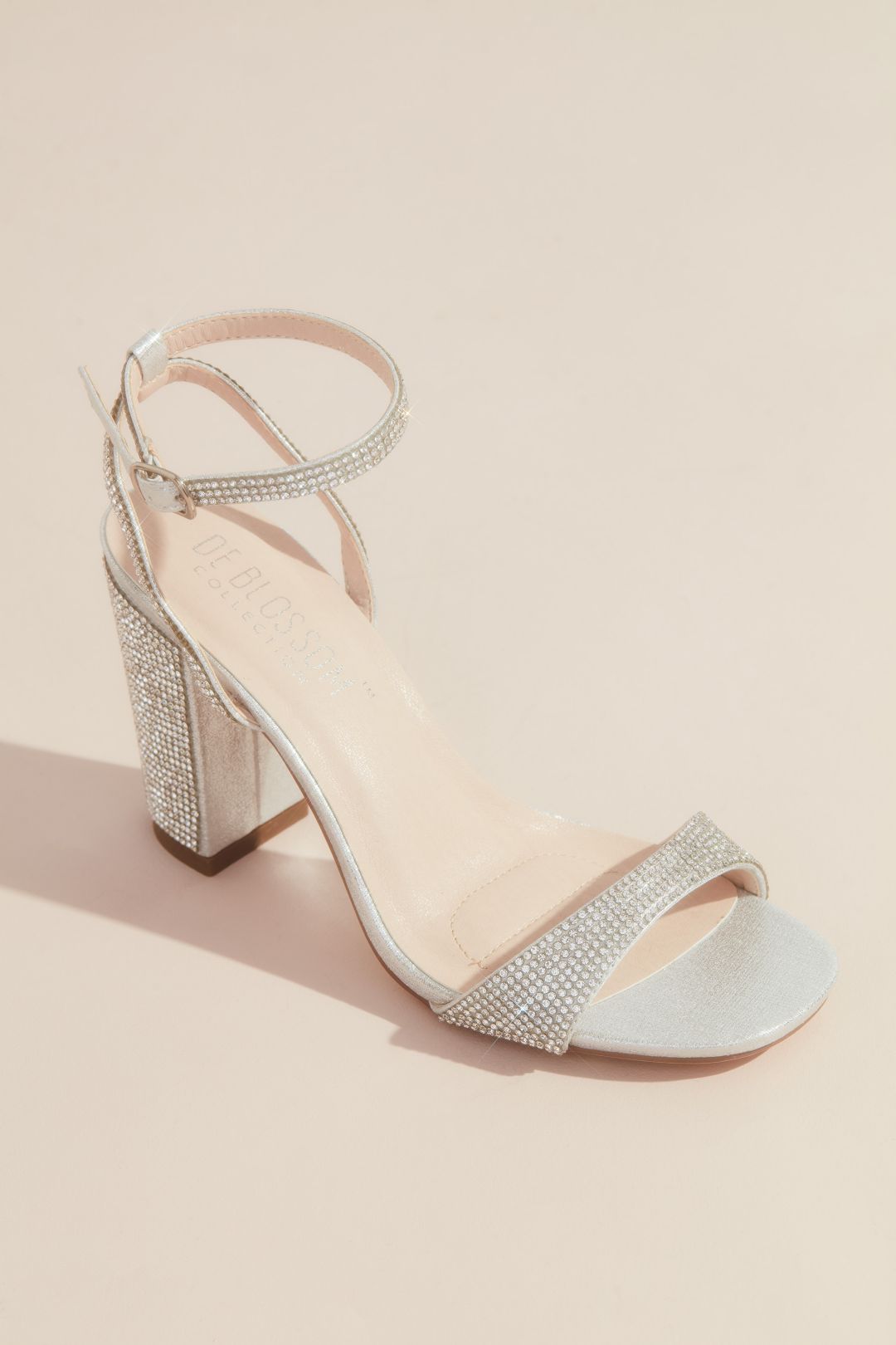Tacones cuadrados con pedrería, PLATA, hi-res