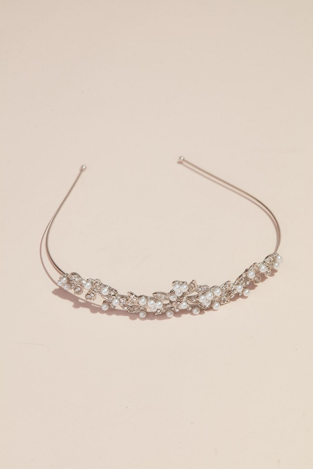 Diadema con perlas y cristales, PLATA, hi-res