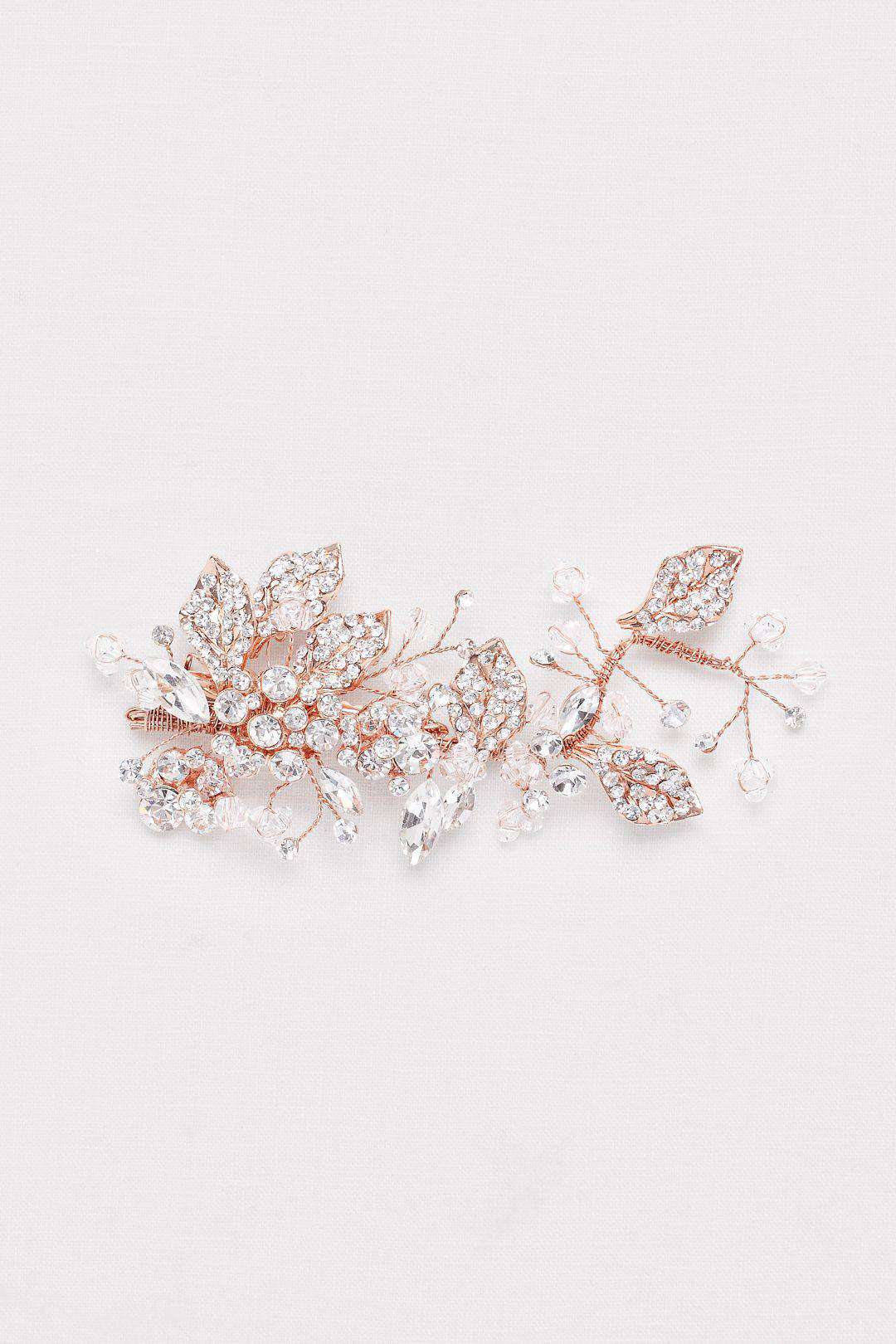 Clip para cabello de ramitas con cristales, ROSA ORO, hi-res