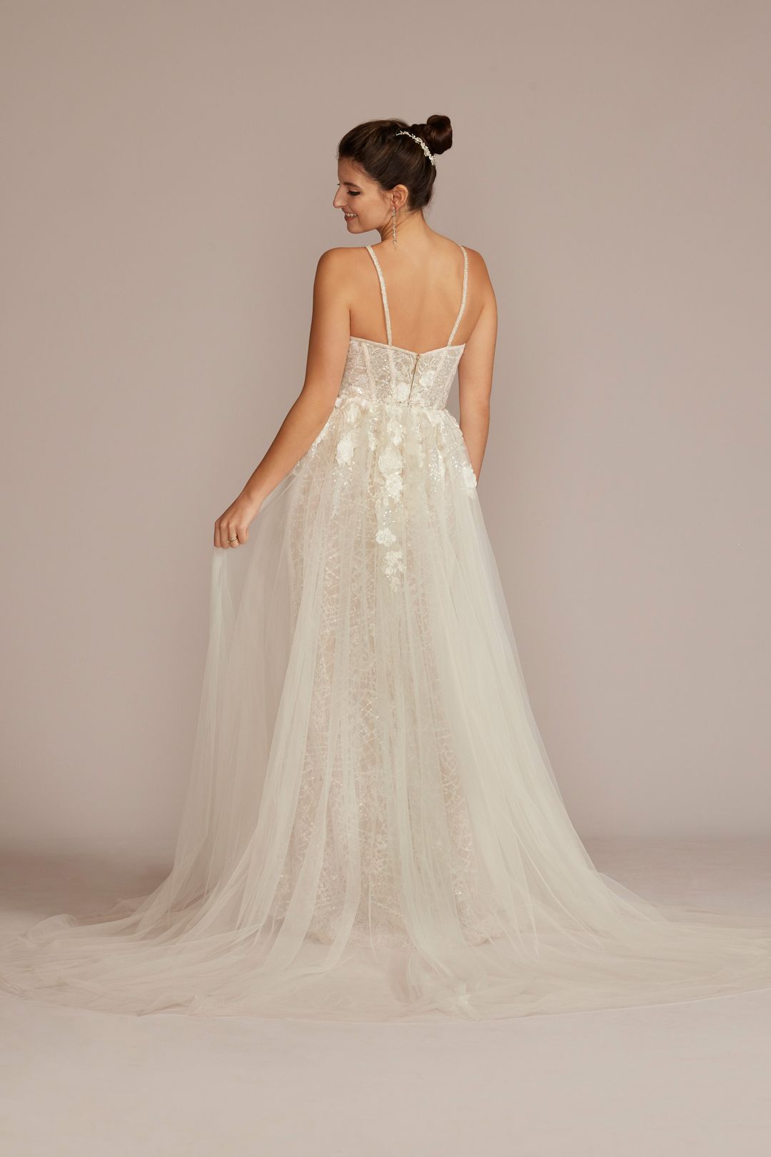 Vestido de novia sirena con falda desmontable, MARFIL BIZCOCHO, hi-res