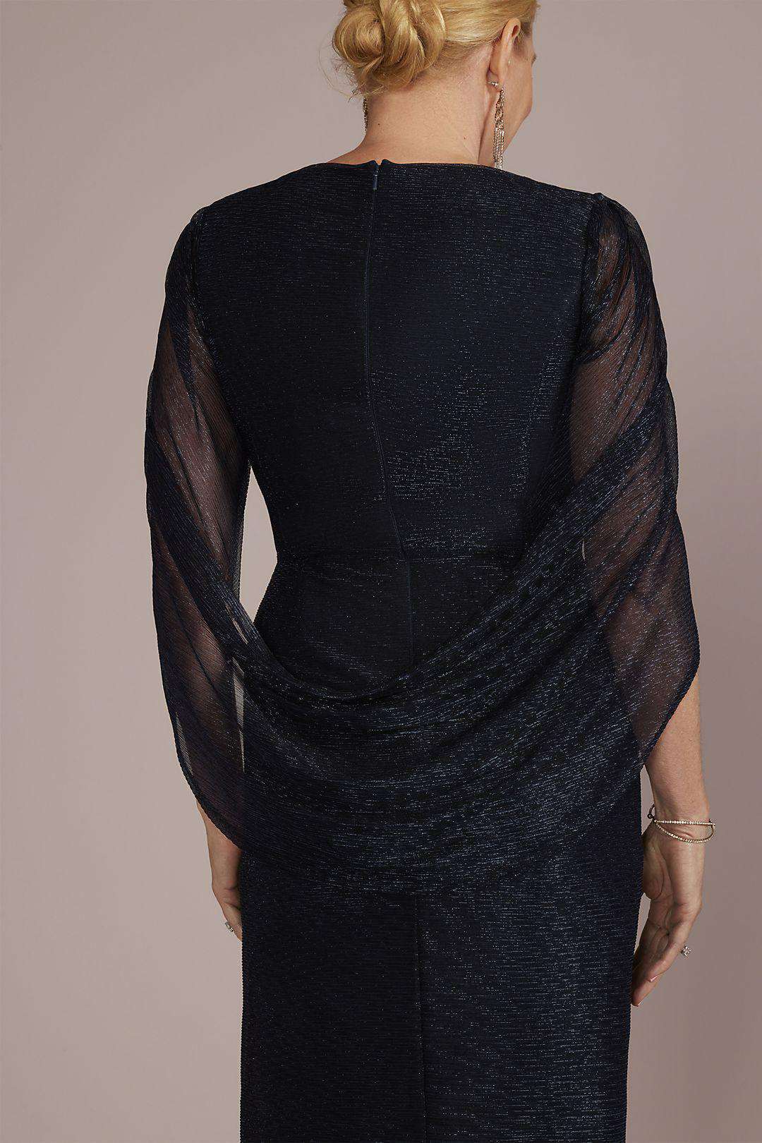 Vestido corto con mangas de tul al codo, NAVAL, hi-res