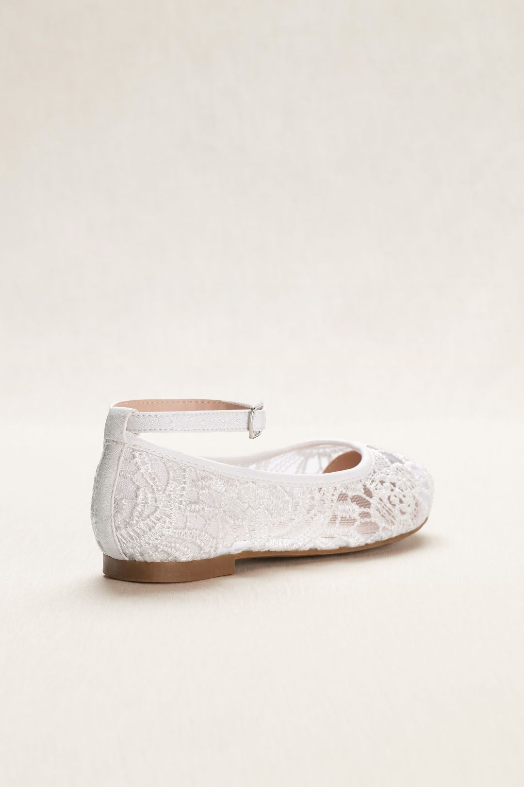 Flats para pajecita con aplicación de encaje, BLANCO, hi-res