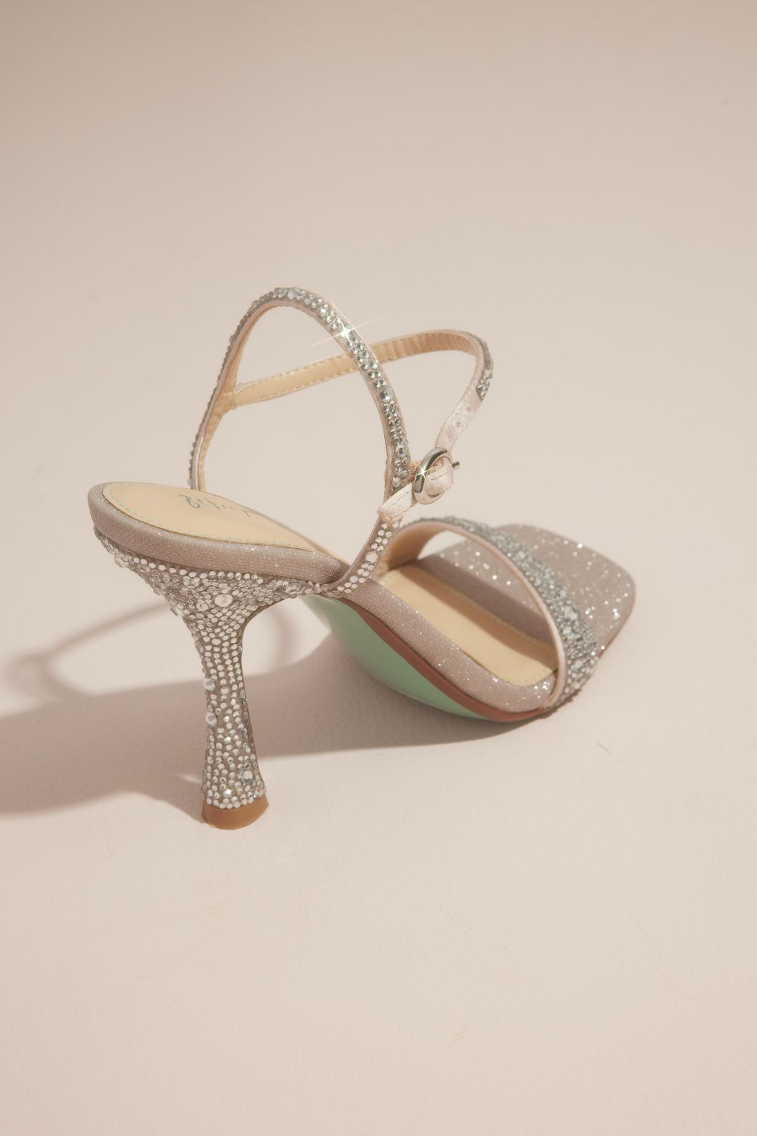 Tacones con punta cuadrada y detalles de cristales, BLUSH, hi-res