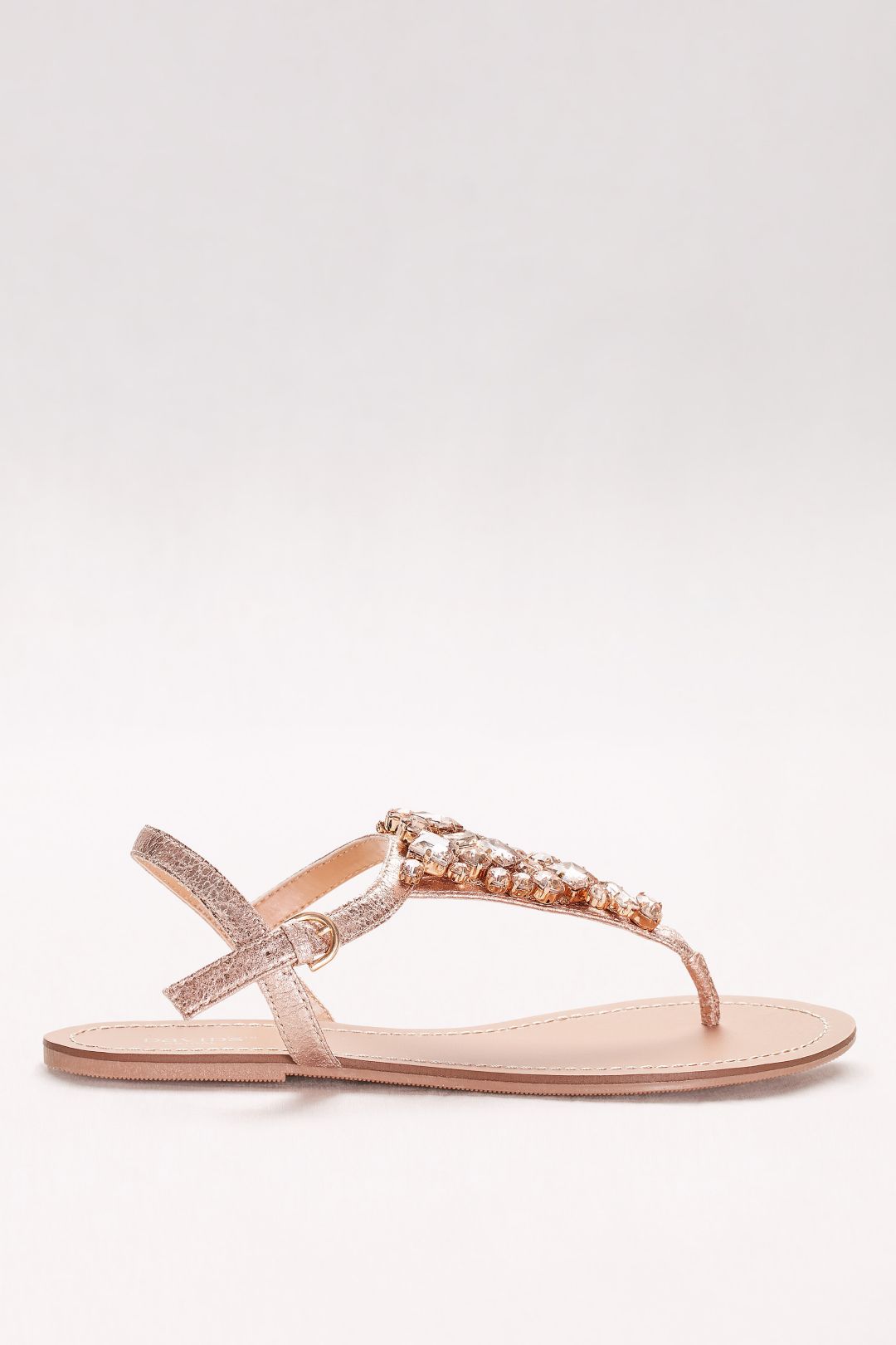 Sandalias con decoración de pedrería, ROSA ORO, hi-res