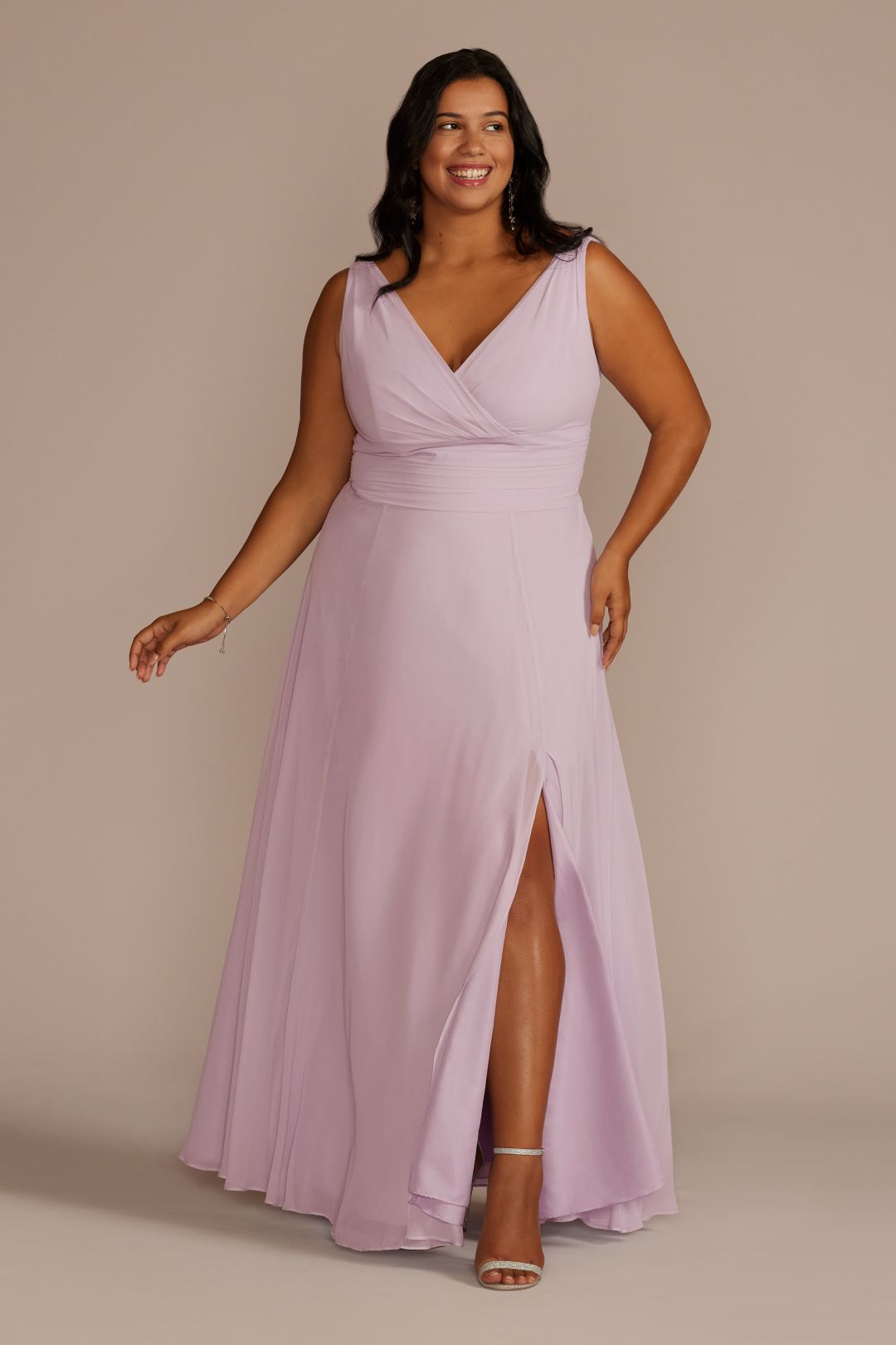 Vestido de dama con plisado en cintura, IRIS, hi-res