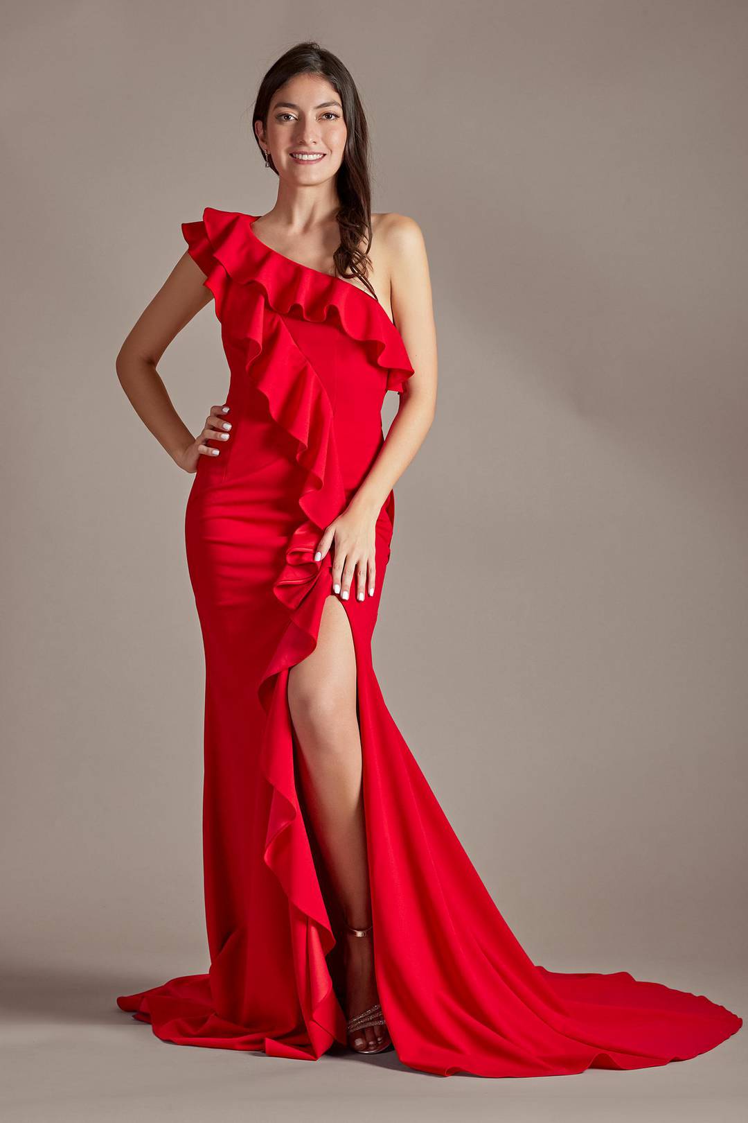 Vestidos de fiesta con olanes online
