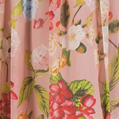 Vestido corto de estapado floral y escote asimétrico con manga corta, ESTAMPADO, swatch