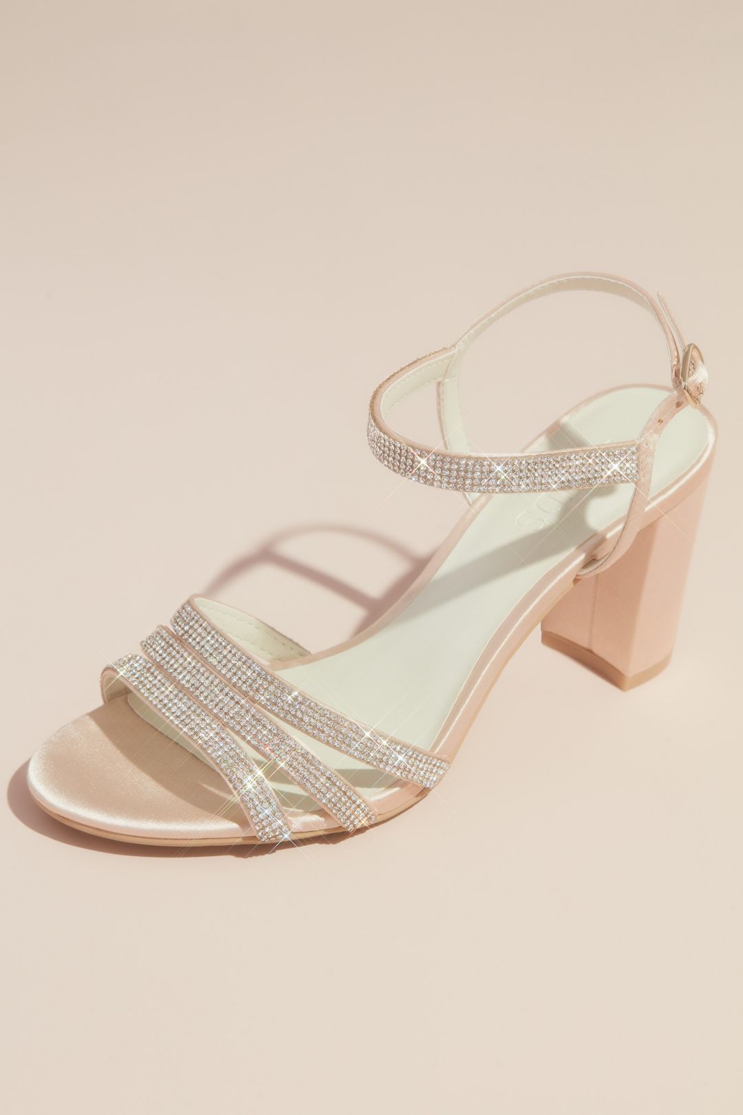 Tacones con tiras cruzadas y brillo, IVY CHAMPAGNE, hi-res