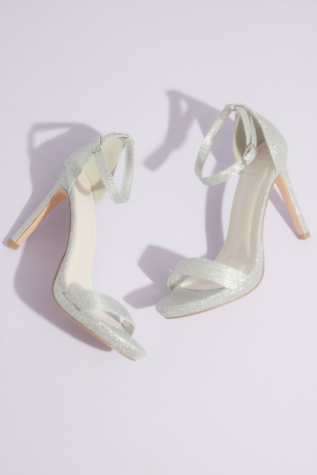 Tacones de aguja con con correa en el tobillo, PLATA, hi-res